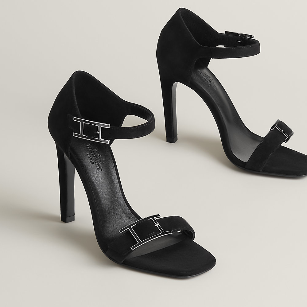 *HERMES*Judy 105 Hロゴバックル ストラップサンダル ベルベット judy-105-sandal--251129Z 02-